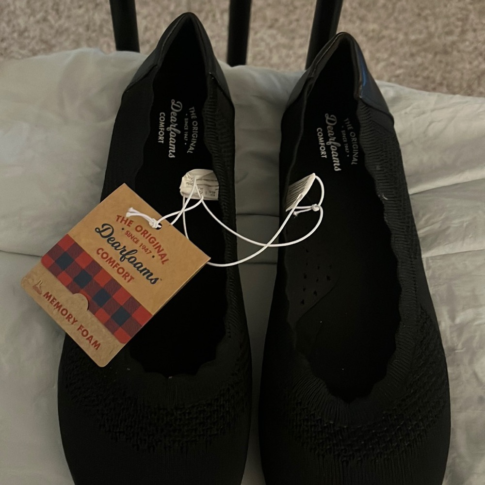 Dearfoams Black Flats